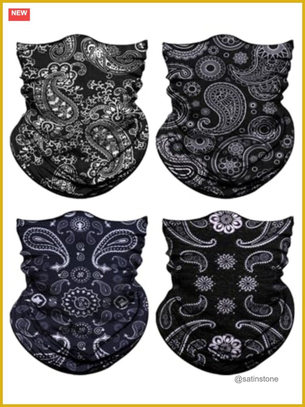 4 Pack Neck Gaiter Face Mask Head Wrap Balaclava for Men Women Outdoor